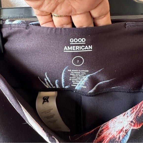 Good American Core Strength 7/8 Leggings Fireworks Black Size 2= Medium - Picture 4 of 8